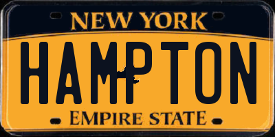 NY license plate HAMPTON