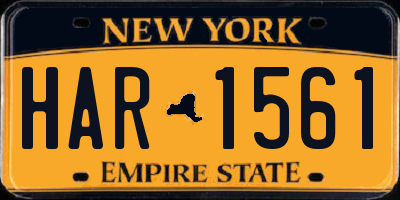 NY license plate HAR1561