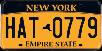 NY license plate HAT0779