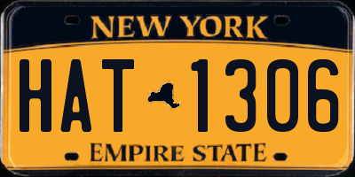 NY license plate HAT1306
