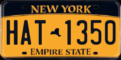 NY license plate HAT1350