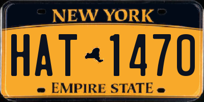 NY license plate HAT1470
