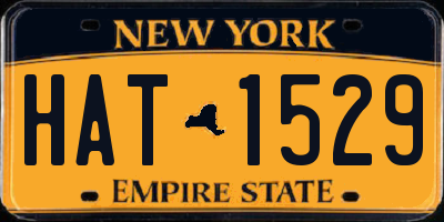 NY license plate HAT1529
