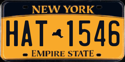 NY license plate HAT1546
