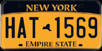 NY license plate HAT1569