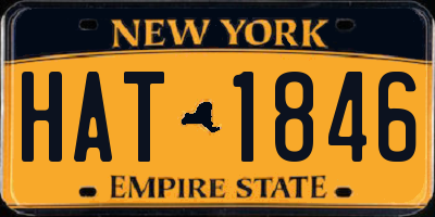 NY license plate HAT1846