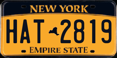 NY license plate HAT2819