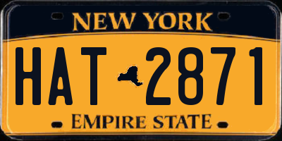 NY license plate HAT2871