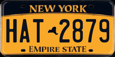 NY license plate HAT2879