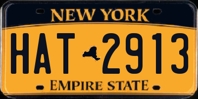 NY license plate HAT2913