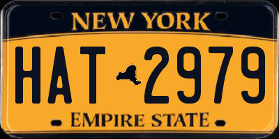 NY license plate HAT2979