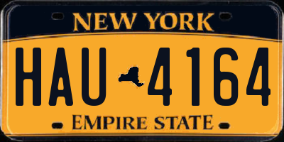 NY license plate HAU4164