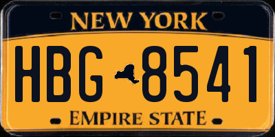 NY license plate HBG8541