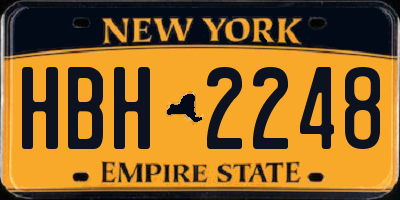 NY license plate HBH2248