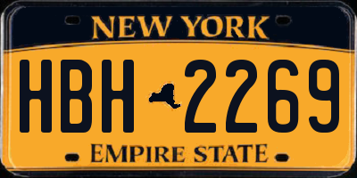 NY license plate HBH2269