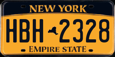 NY license plate HBH2328