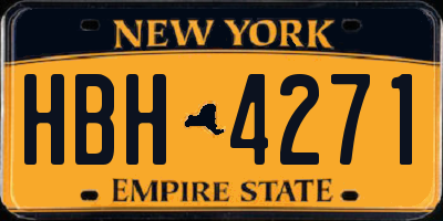 NY license plate HBH4271