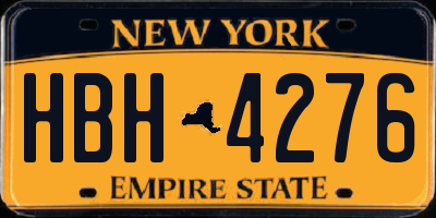 NY license plate HBH4276