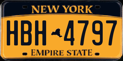 NY license plate HBH4797