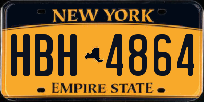 NY license plate HBH4864