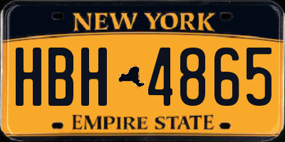 NY license plate HBH4865