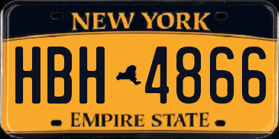 NY license plate HBH4866