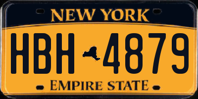 NY license plate HBH4879