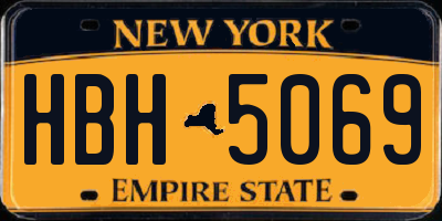 NY license plate HBH5069