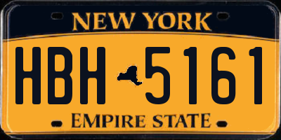 NY license plate HBH5161