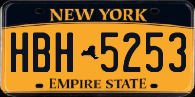 NY license plate HBH5253