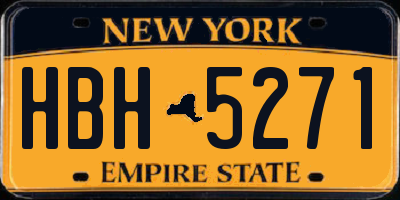 NY license plate HBH5271
