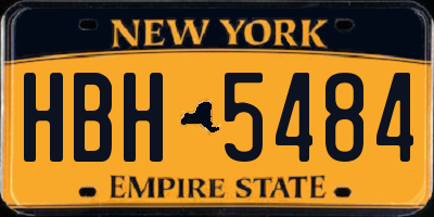 NY license plate HBH5484