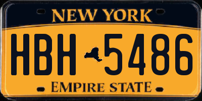 NY license plate HBH5486