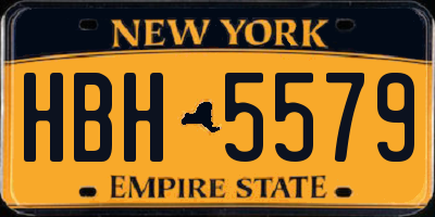 NY license plate HBH5579