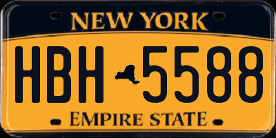 NY license plate HBH5588