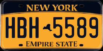 NY license plate HBH5589