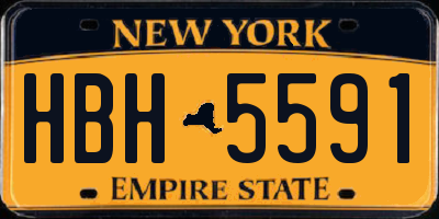 NY license plate HBH5591