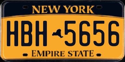 NY license plate HBH5656
