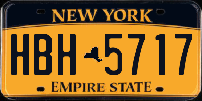 NY license plate HBH5717