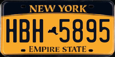 NY license plate HBH5895
