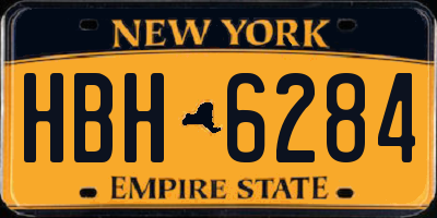 NY license plate HBH6284
