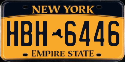 NY license plate HBH6446