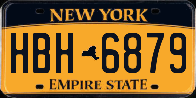 NY license plate HBH6879