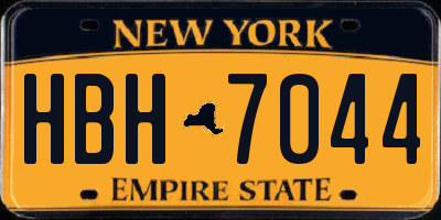 NY license plate HBH7044