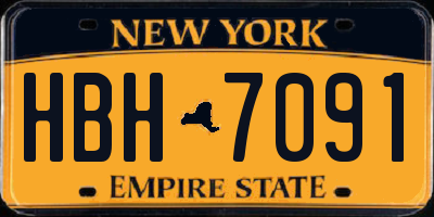 NY license plate HBH7091