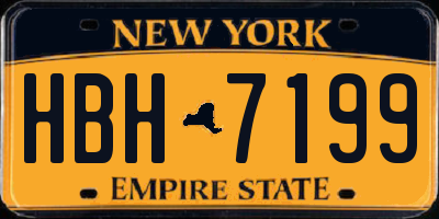 NY license plate HBH7199