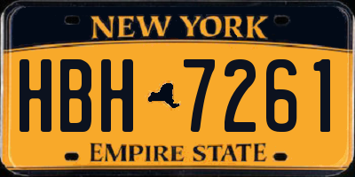 NY license plate HBH7261