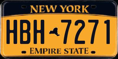 NY license plate HBH7271