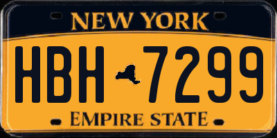 NY license plate HBH7299
