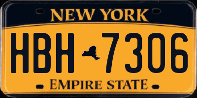 NY license plate HBH7306